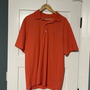 Men's Greg Norman Polo Shirt Orange Salmon - Size XL